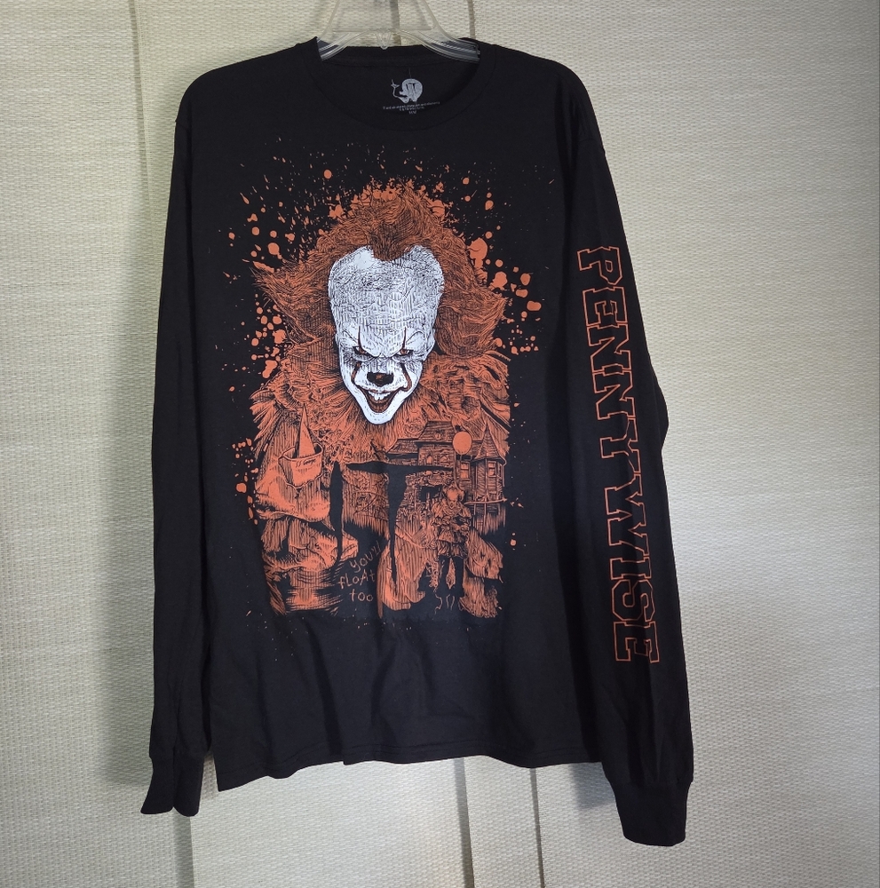 Bioworld Pennywise Black and Orange Long Sleeve Shirt